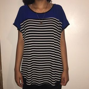 Blue and striped shirt